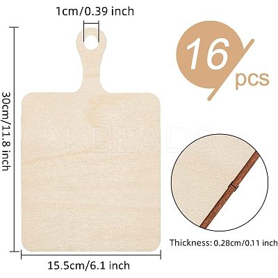 Boxwood Cutting Board with Handle AJEW-WH0250-91-1