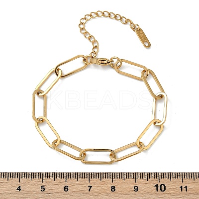 Simple 304 Stainless Steel Paperclip Chains Bracelets for Summer Beach PM6439-9-1