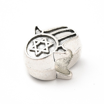 Tibetan Style Alloy European Beads PALLOY-P293-116AS-1