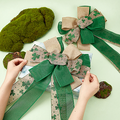 Big Polyester Packaging Ribbon Bows FIND-WH0126-09A-1