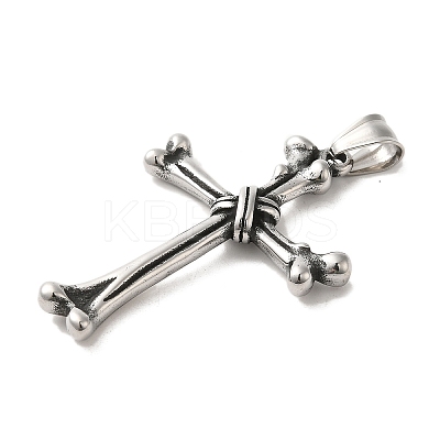 304 Stainless Steel Big Pendants STAS-D091-06AS-1