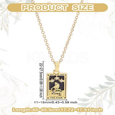 Brass with Cubic Zirconia Pendants Necklaces NJEW-LP0001-45D-G-1