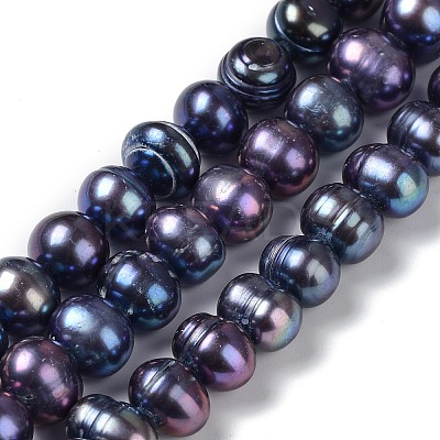 Natural Cultured Freshwater Pearl Dyed Beads Strands PEAR-P005-03A-01-1