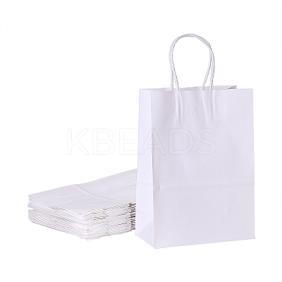 Pure Color Kraft Paper Bags AJEW-CJ0001-09A-1