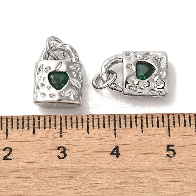 Brass Micro Pave Cubic Zirconia Pendants KK-H461-06P-02-1