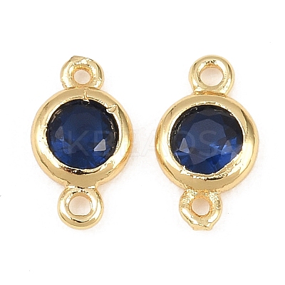 Brass Pave Cubic Zirconia Connector Charms KK-TAC0015-01G-10-1