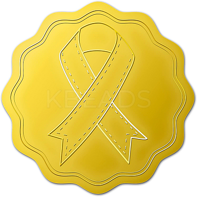 Plastic Self Adhesive Gold Foil Embossed Stickers DIY-WH0211-172-1