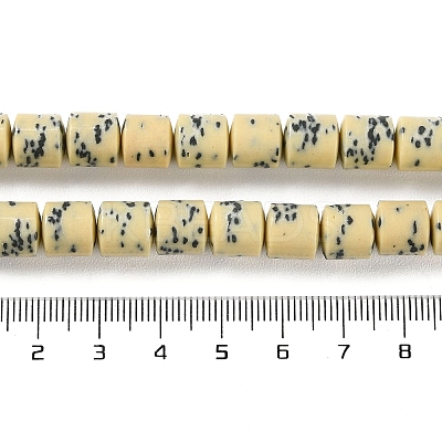 Imitation Dalmatian Handmade Porcelain Beads Strands PORC-H011-06A-1
