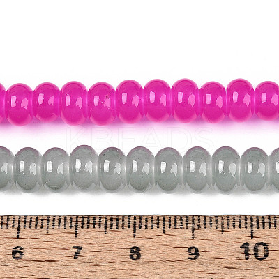 Baking Paint Imitation Jade Glass Beads Strands GLAA-T025-8mm-16-1