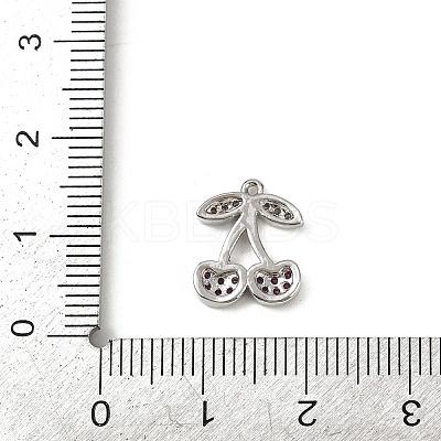 Brass Micro Pave Cubic Zirconia Pendants KK-M322-48P-04-1