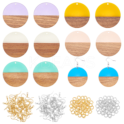 DIY Wooden Dangle Earring Making Kits DIY-OC0006-92-1