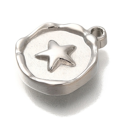 Anti-Tarnish 304 Stainless Steel Pendants STAS-P371-021P-04-1