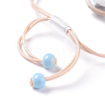 Handmade Dry Pressed Flower Link Bracelet for Girl Women LS-BJEW-C004-01G-1
