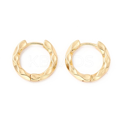 Hammered Small Huggie Hoop Earrings for Girl Women EJEW-I260-06G-NR-1