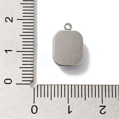 304 Stainless Steel Glass Pendants STAS-L022-062P-05-1