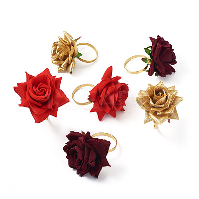 6Pcs 3 Style Alloy Rope Napkin Rings AJEW-EL0001-01-1