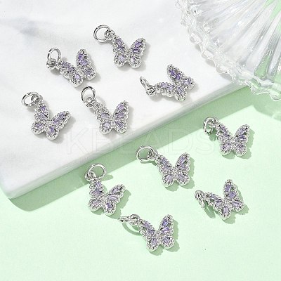 SHEGRACE Brass Pave Clear Cubic Zirconia Pendants XGRQ3Q688-628P-D-1