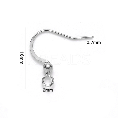 Tarnish Resistant 304 Stainless Steel French Earring Hooks STAS-S111-004P-1