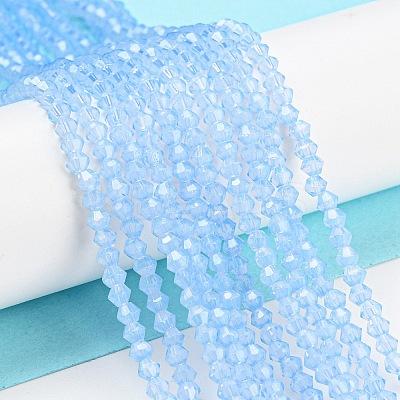 Baking Paint Transparent Glass Beads Strands DGLA-F029-J2mm-02-1