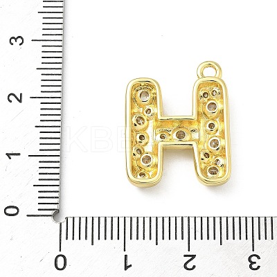 Brass Micro Pave Clear Cubic Zirconia Pendants KK-I476-02G-H-1