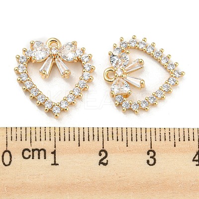 Brass Micro Cubic Zirconia Pendants KK-Q789-23G-1