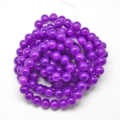 Baking Paint Crackle Glass Bead Strands DGLA-Q023-8mm-YS12-1
