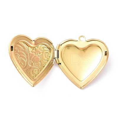 Ion Plating(IP) 304 Stainless Steel Locket Pendants X-STAS-P291-06G-1