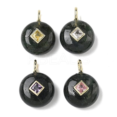Natural Moss Agate Pendants G-I391-01G-07-1