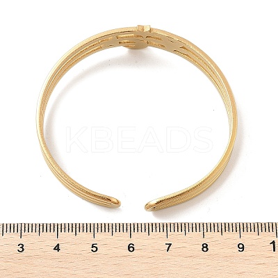 304 Stainless Steel Cuff Bangles for Women BJEW-B120-07G-03-1
