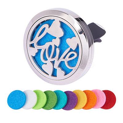 316 Stainless Steel Car Diffuser Locket Clips STAS-BC0002-02-1