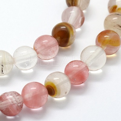 Tigerskin Glass Beads Strands G-I199-16-6mm-1