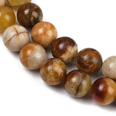 Natural Xiuyan Jade Beads Strands G-F792-C02-03-1