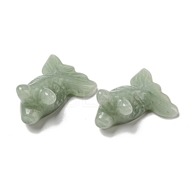 Natural Green Aventurine Carved Healing Goldfish Figurines DJEW-D012-08E-1