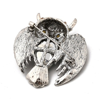 Alloy Rhinestone Brooches for Clothes for Women Men JEWB-F042-10AS-1