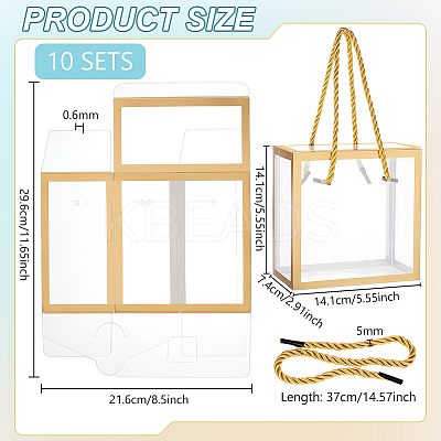 Foldable Hot Stamping Transparent PVC Packaging Boxes CON-WH0123-24B-02-1