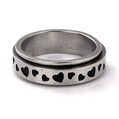 Non-Tarnish 203 Stainless Steel Rotating Spinner Fidget Band Rings for Anxiety Stress Relief RJEW-G118-04P-1