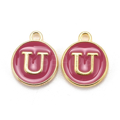 Golden Plated Alloy Enamel Charms X-ENAM-S118-08U-1