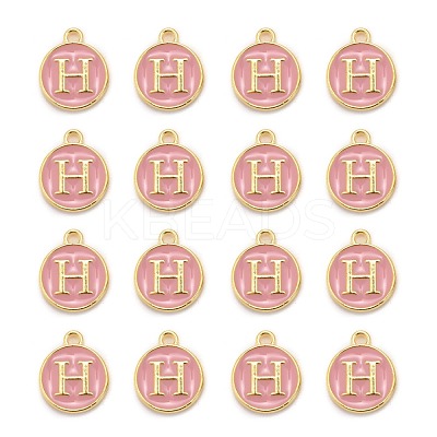 Golden Plated Alloy Enamel Charms ENAM-S118-07H-1
