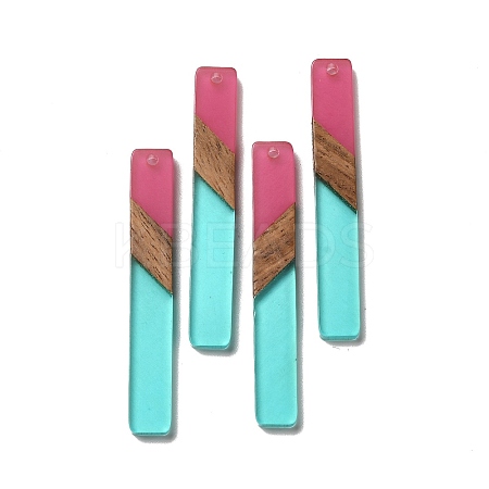 Opaque Resin & Walnut Wood Big Pendants RESI-D060-C-02-1