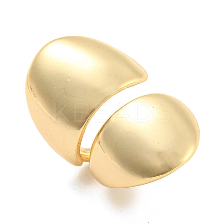 Real 14K Gold Plated Brass Cuff Earrings EJEW-M232-02B-G-1