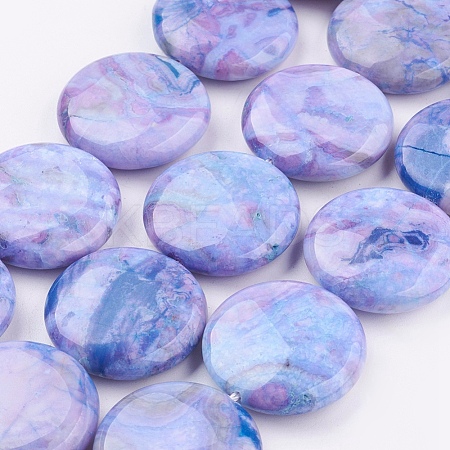 Natural Crazy Agate Beads Strands G-P340-15-25mm-1
