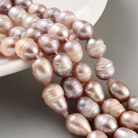 Natural Cultured Freshwater Pearl Beads Strands PEAR-P062-12C-1