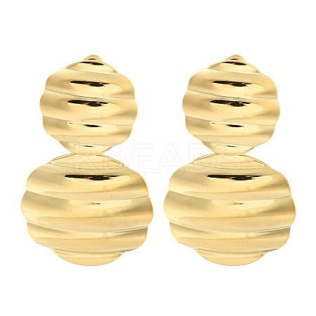 Ion Plating(IP) 304 Stainless Steel Stud Earrings for Women EJEW-A108-12G-1