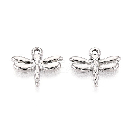 304 Stainless Steel Dragonfly Pendants STAS-T069-22P-1