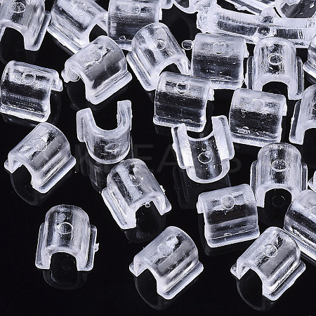 Transparent AS Plastic Base Buckle Hair Findings FIND-T064-004B-01A-1
