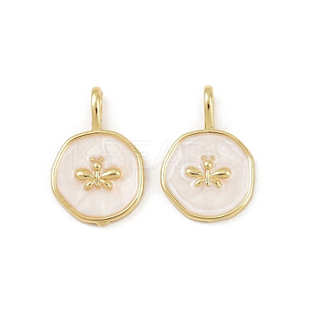 Brass Enamel Pendants KK-F908-17G-01-1