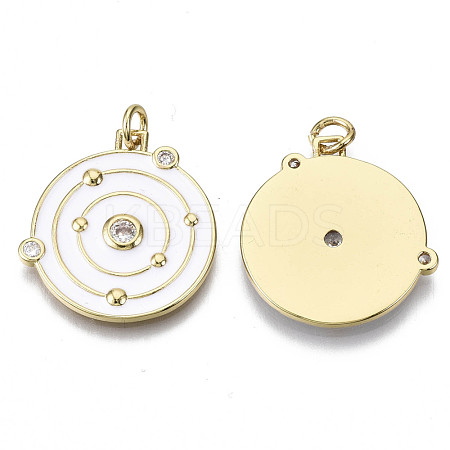 Brass Micro Pave Cubic Zirconia Pendants ZIRC-N039-056A-NF-1