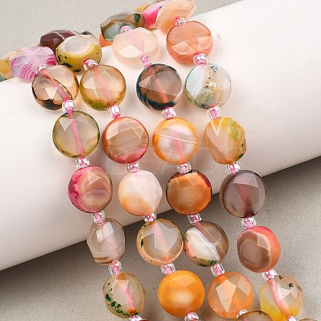 Natural Fire Crackle Agate Beads Strands G-C116-A192-01-1