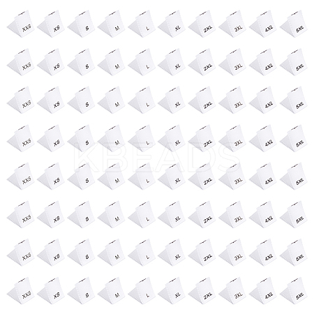 500Pcs 10 Styles Polyester Clothing Size Labels FIND-BC0014-07B-1