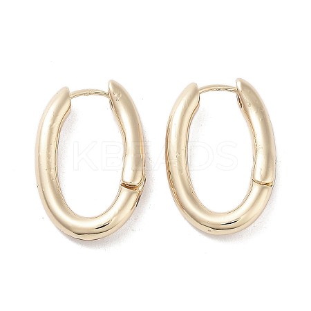 Oval Alloy Hoop Earrings for Women EJEW-H309-01KCG-1